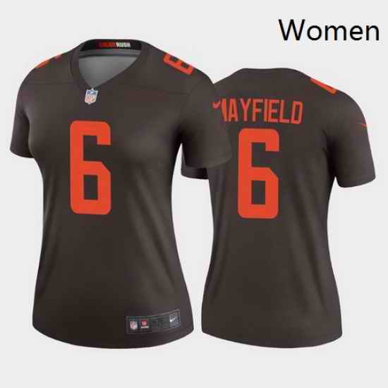 Women Cleveland Browns Baker Mayfield 2020 Alternate Vapor Limited Jersey Brown Rush